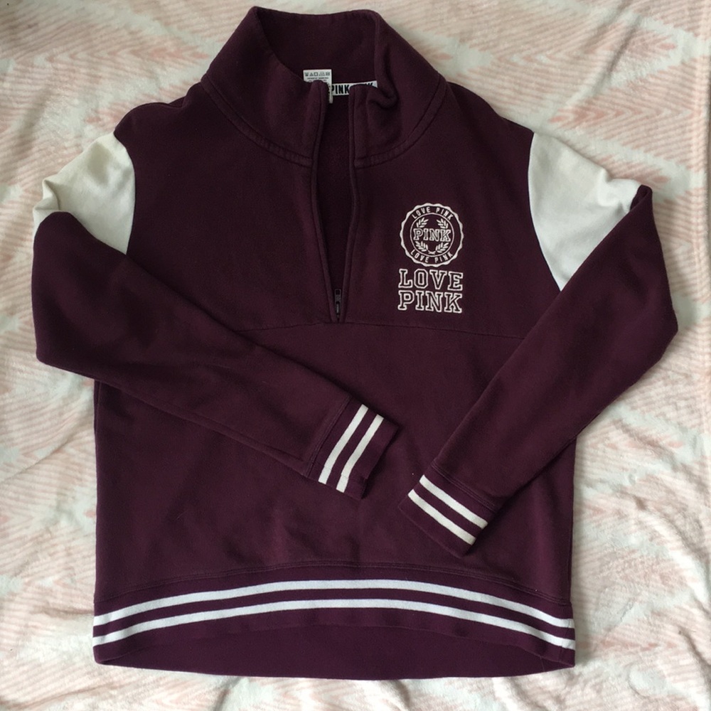 VS PINK quarter zip sweater